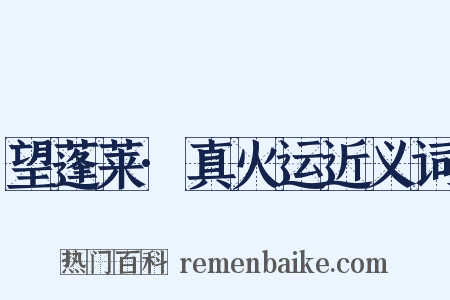 望蓬莱·真火运近义词是什么意思的图片
